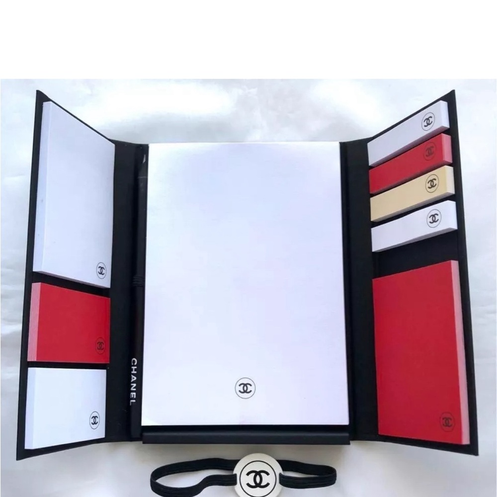 NIB CHANEL Stationery Set with Red, White, and Black Accents